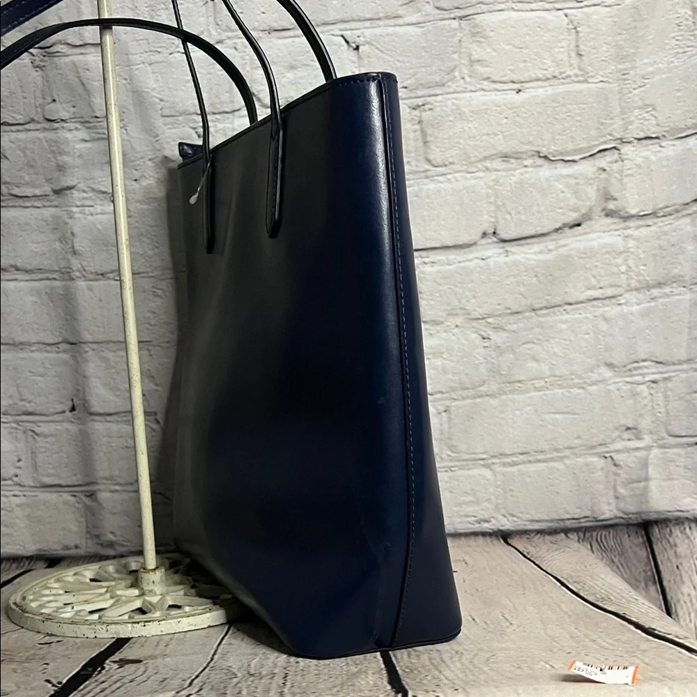 * Kate Spade New York Jana tote bag in navy smooth leather with a tassel detail